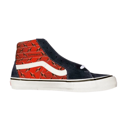 Vans Supreme x Sk8-Hi Pro 'Diamond Plate Navy Red'