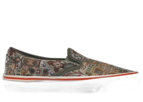 Vans Vault UA OG Classic Slip-On LX Nigel Cabourn Carpet Green Mix