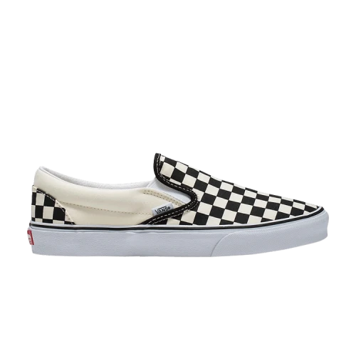 Vans Classic Slip-On Wide Checkerboard 'White Black'