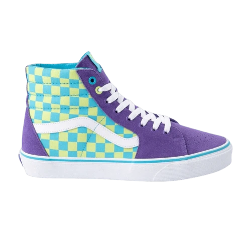 Vans Sk8-Hi Kids 'Crazy Check - Ultraviolet'