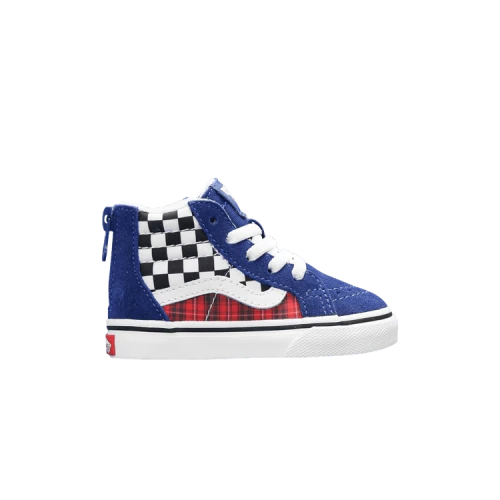 Vans Sk8-Hi Zip Toddler 'Plaid Checkerboard'