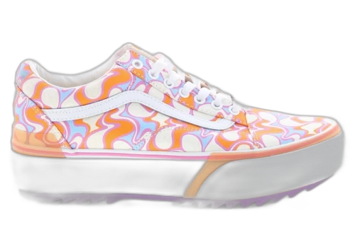 Vans Old Skool Stacked UV Ink Peace Orange White