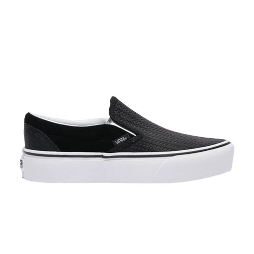 Vans Classic Slip-On Platform 'Suede Embossed - Black'