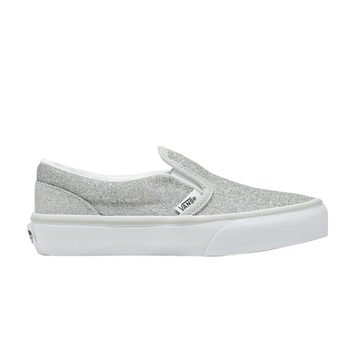 Vans Classic Slip-On V Kids 'Glitter - Silver'