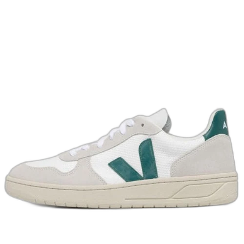Veja V-10 B-Mesh Lace-Up Sneakers 'White Beige Green'