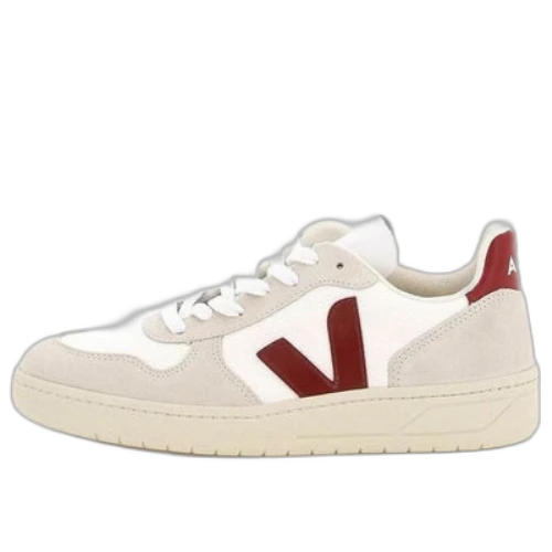 Veja V-10 B-Mesh 'White Natural Marsala'
