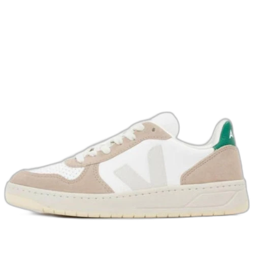 Veja V-10 Chromfree Low-Top Sneakers 'White Beige Green'