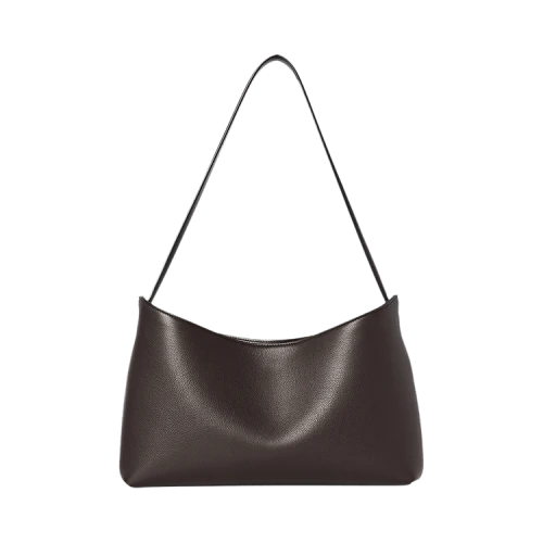 The Row Alma Baguette Bag 'Dark Brown'