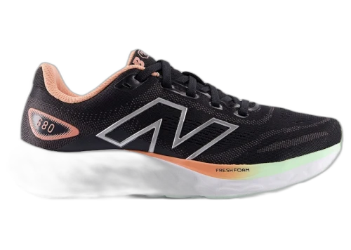 New Balance Fresh Foam 680v8 Black Dark Silver Metallic Peach Nectar (Women's)