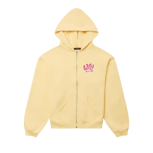Willy Chavarria Shrunken Zip-Through Hoodie 'Butter'