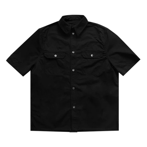 Willy Chavarria Short-Sleeve Corcoran Work Shirt 'Black'