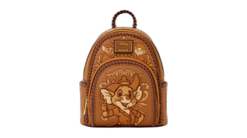 Loungefly The Great Mouse Detective Exclusive Flap Pocket Mini Backpack Brown