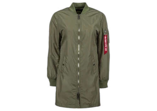 Alpha Industries Women's L2B Long Flight Jacket Green/Sage