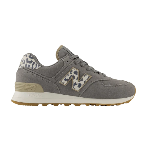 New Balance 574 Harbor Grey Leopard (Women's)
