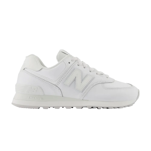 New Balance 574 Triple White Leather (Women's)