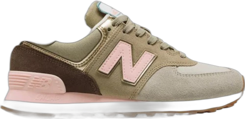 New Balance 574 Metallic Patch Khaki (Women's)