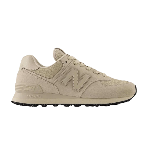 New Balance 574 White Bone Croc (Women's)