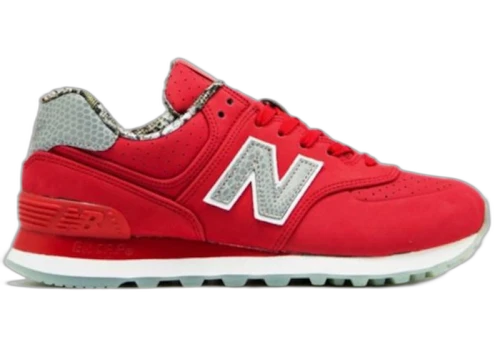 New Balance 574 Luxe Red Snakeskin (Women's)