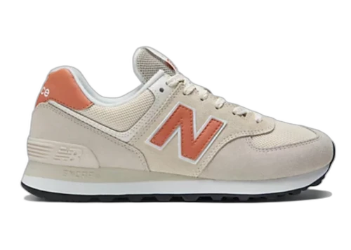 New Balance 574 Calm Taupe Orange (Women's)