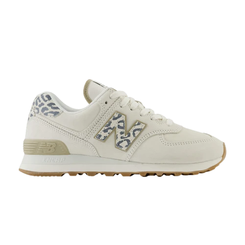 New Balance 574 Sea Salt Leopard Gum (Women's)
