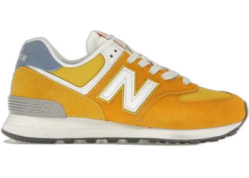 New Balance 574 Yellow Light Blue (Women's)