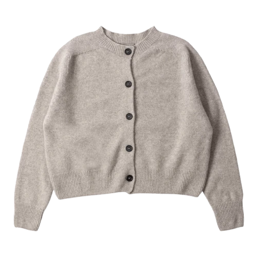 Margaret Howell Small Crew Neck Cardigan 'Natural'