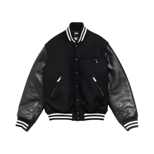 Stussy Junya Varsity Jacket 'Black'