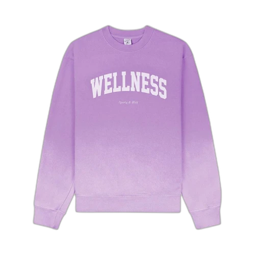 Sporty & Rich Wellness Ivy Crewneck 'Dip Dye Purple/White'