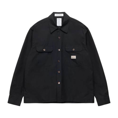 Stussy x Our Legacy Work Shop Country Shirt 'Washed Black Canvas'