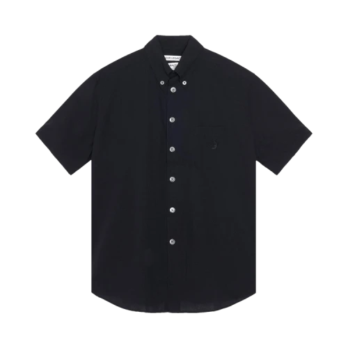 Stussy x Our Legacy Work Shop Borrowed Short-Sleeve Shirt 'Black Clean Seersucker'