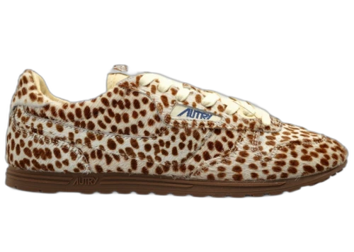 Autry Windspin Low Animal Print Pony Hair Ivory Brown (Women's)
