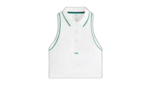Kith x Wilson Women's Classic Cropped Polo White