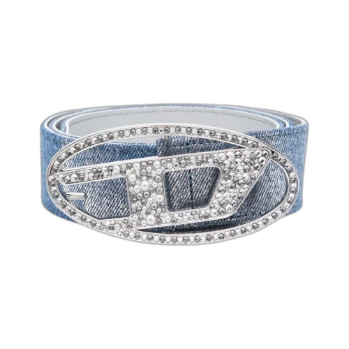 Diesel Oval D Logo B-1Dr Strass Belt Electric/Blue