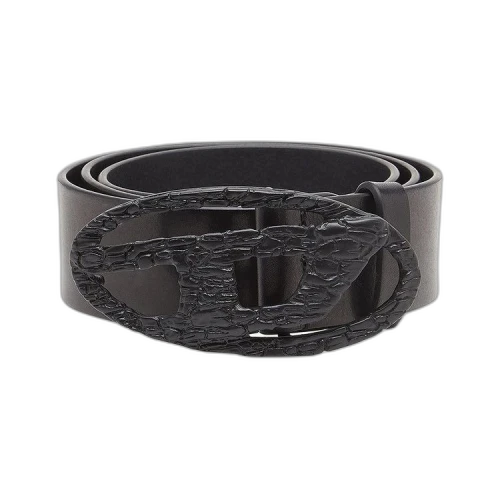 Diesel Oval D Logo B-1DR Belt Black