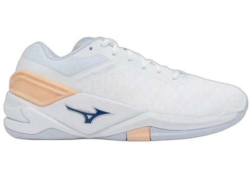 Mizuno Wave Stealth Neo White Navy Peony Peach Parfait (Women's)