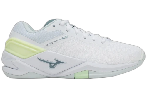 Mizuno Wave Stealth Neo White Glacial Ridge Patina Green (Women's)