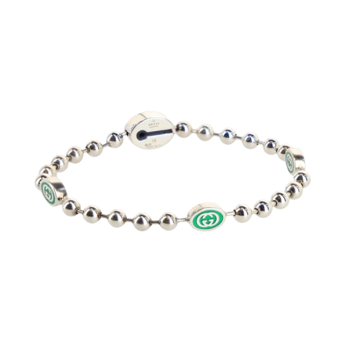 Gucci Interlocking G Boule Chain Bracelet Silver