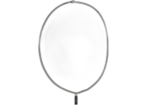 Gucci Enamel Pendant Necklace Silver
