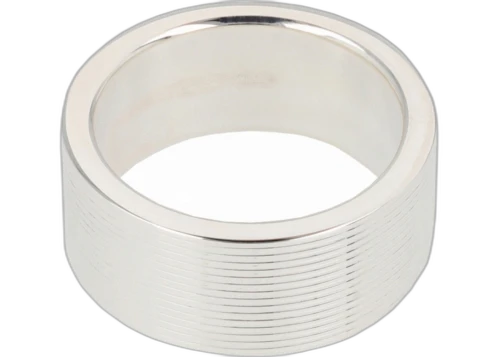 Gucci Ridged Sterling Silver Ring Silver