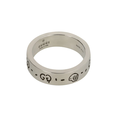 Gucci Silver Gucci Sterling Silver Ghost Ring 6MM Silver