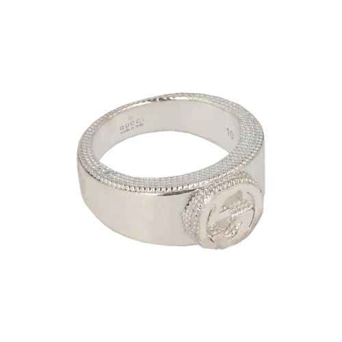 Gucci Interlocking G Ring Silver