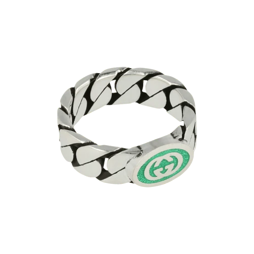 Gucci Sterling Silver Interlocking G Ring Silver