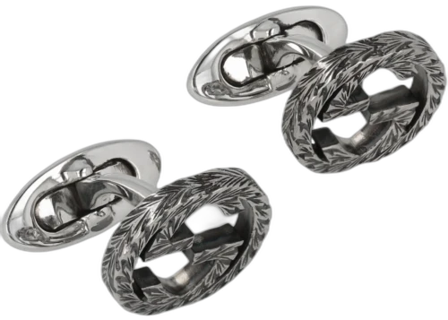 Gucci Sterling Silver Interlocking G Cufflinks Silver