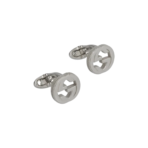Gucci Sterling Silver Interlocking Cufflinks Silver