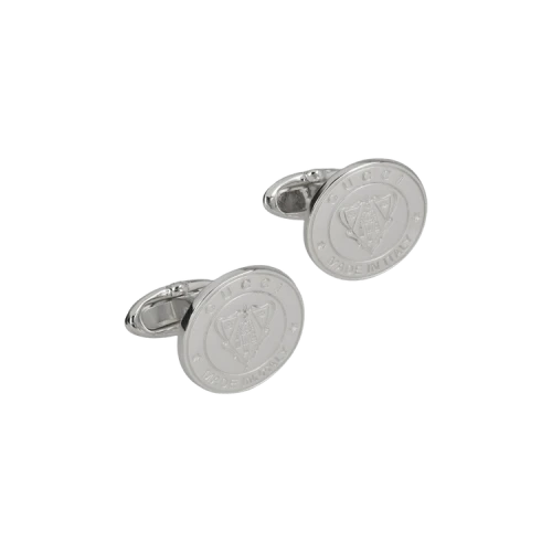 Gucci Sterling Silver Crest Cufflinks Silver