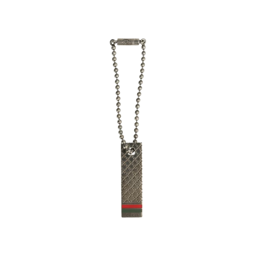 Gucci Sterling Silver Diamantissima Keychain Silver