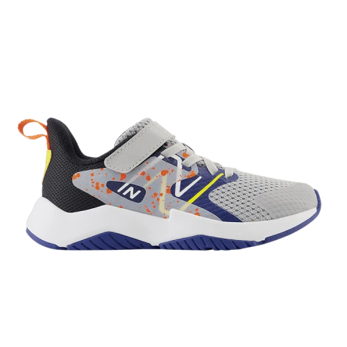 New Balance Rave Run v2 Bungee Lace Top Strap Big Kid 'Rain Cloud Blaze Orange'
