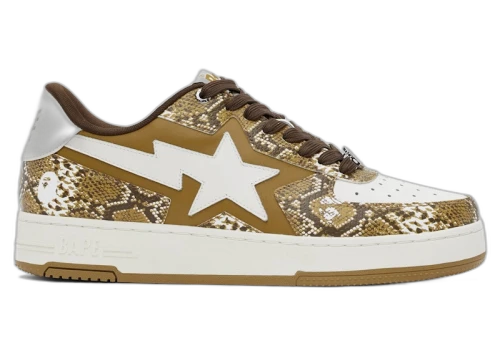 A Bathing Ape Bape Sta SSENSE Exclusive Tan Snakeskin