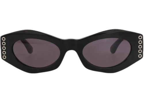 Alaia Round Frame Acetate Sunglasses AA0057S-30012193-001 Black Black Grey
