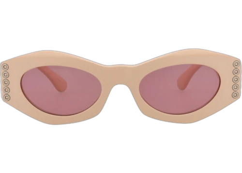 Alaia Round Frame Acetate Sunglasses AA0057S-30012193-002 Pink Pink Red